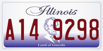 IL license plate A149298
