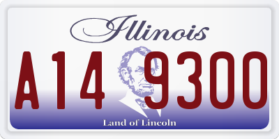 IL license plate A149300