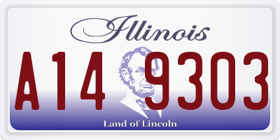 IL license plate A149303