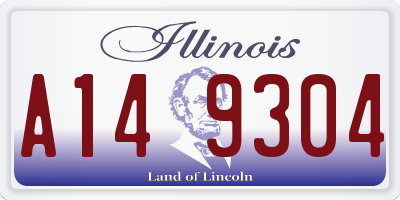 IL license plate A149304