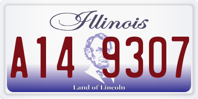 IL license plate A149307