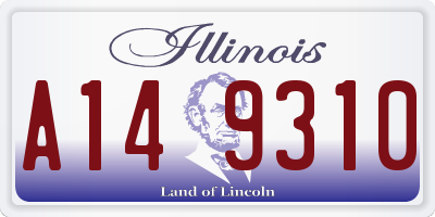 IL license plate A149310