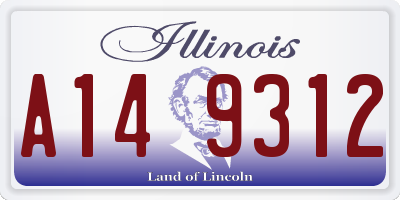IL license plate A149312