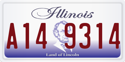 IL license plate A149314