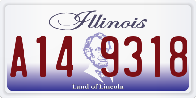 IL license plate A149318