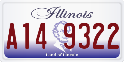 IL license plate A149322