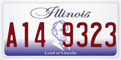 IL license plate A149323