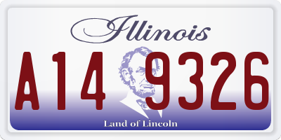 IL license plate A149326