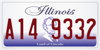 IL license plate A149332