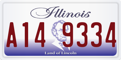 IL license plate A149334