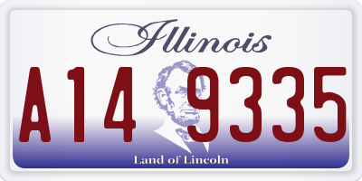 IL license plate A149335