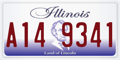 IL license plate A149341