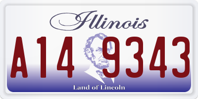 IL license plate A149343