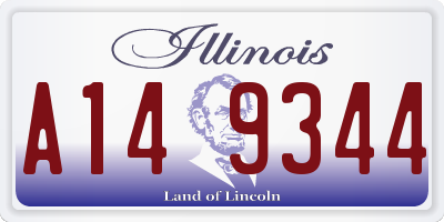 IL license plate A149344