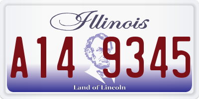 IL license plate A149345