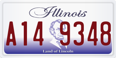 IL license plate A149348