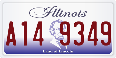 IL license plate A149349