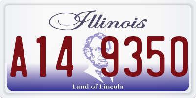 IL license plate A149350