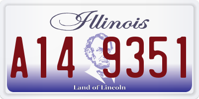 IL license plate A149351