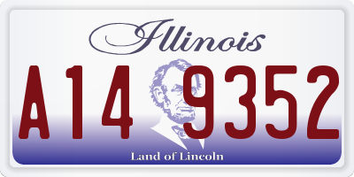 IL license plate A149352