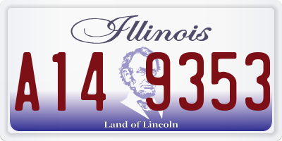 IL license plate A149353