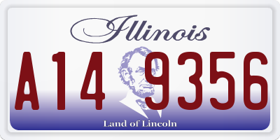 IL license plate A149356