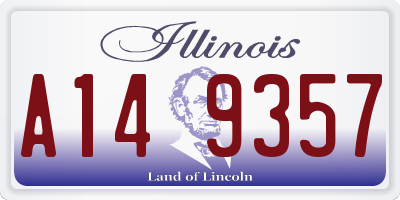 IL license plate A149357