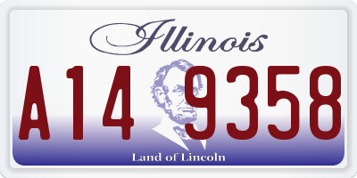 IL license plate A149358