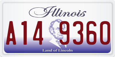 IL license plate A149360