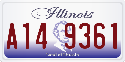 IL license plate A149361