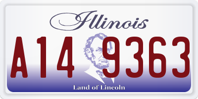 IL license plate A149363