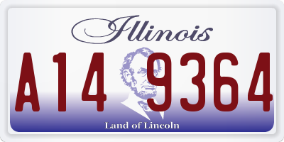 IL license plate A149364
