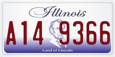 IL license plate A149366