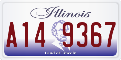 IL license plate A149367