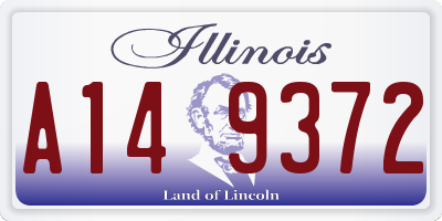 IL license plate A149372