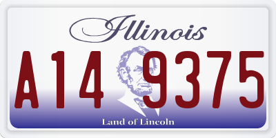 IL license plate A149375