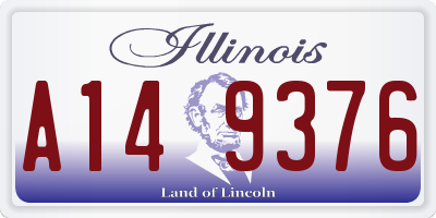 IL license plate A149376