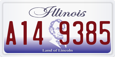 IL license plate A149385