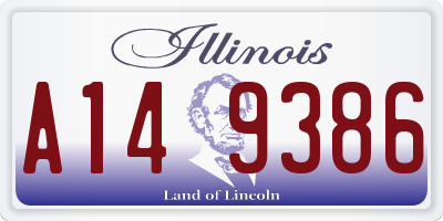 IL license plate A149386
