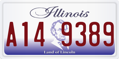 IL license plate A149389