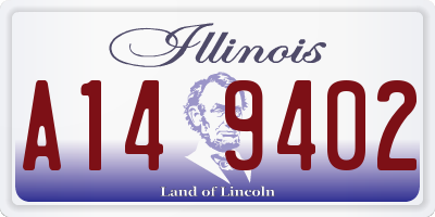 IL license plate A149402