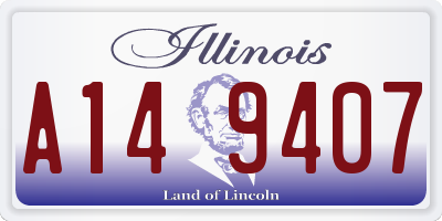 IL license plate A149407
