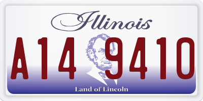 IL license plate A149410