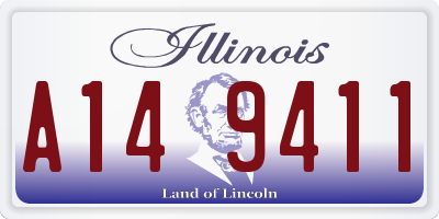 IL license plate A149411