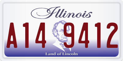 IL license plate A149412