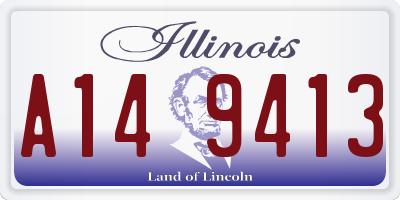 IL license plate A149413