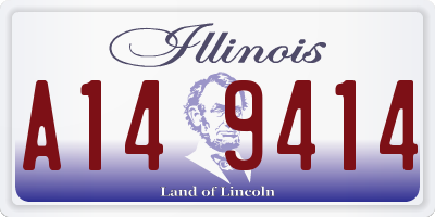 IL license plate A149414