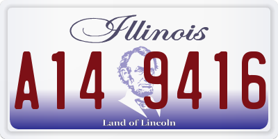 IL license plate A149416