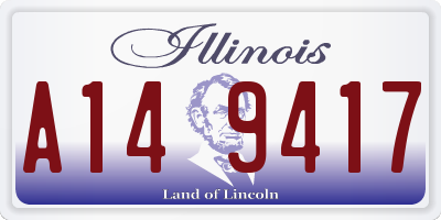 IL license plate A149417