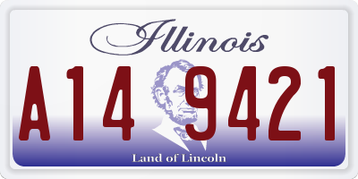 IL license plate A149421
